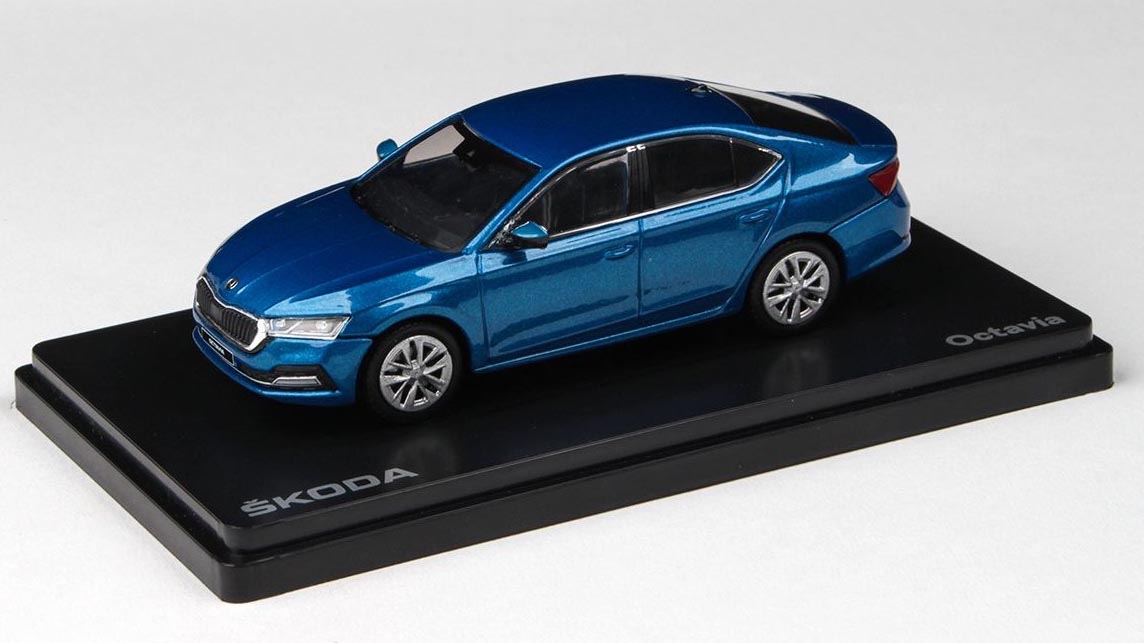 Škoda Octavia IV 2020 Modrá Race Metalíza 1:43 - ABREX BAZAROVÉ ZBOŽÍ