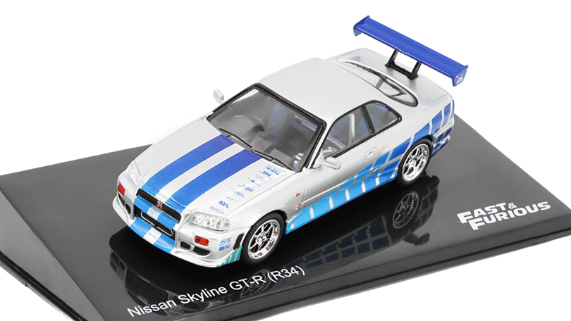 Nissan Skyline GT-R (R34) Rychle a Zběsile - 1:43 DeAgostini časopis s modelem