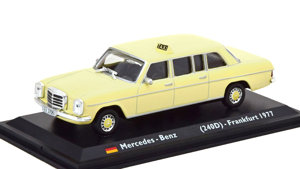 Mercedes-Benz W123 240D Taxi Frankfurt 1977 1:43 - Taxíky světa časopis s modelem BAZAROVÉ ZBOŽÍ