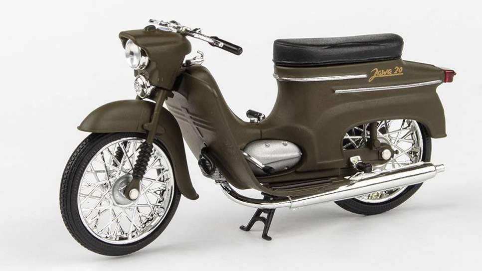 Jawa 50 Pionýr typ 20 1967 Zelená Vojenská motorka  1:18 Abrex 