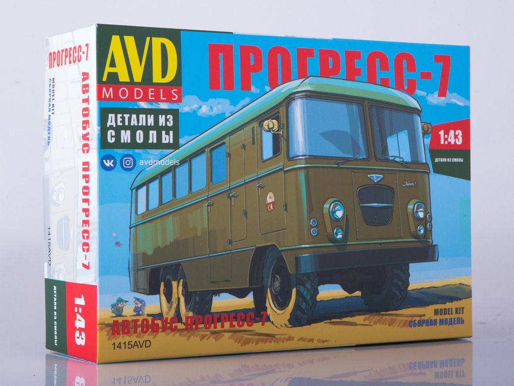 Autobus velitelský Progress-7 1:43 - AVD KIT