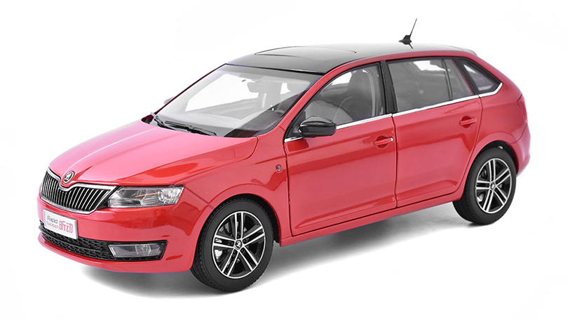 Škoda Rapid Spaceback 2013 1:18 - Červená - Abrex