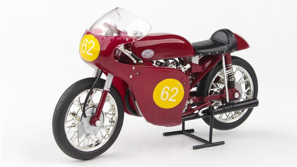 Jawa 350 2xOHC 1961 Hockenheim 1961 #62 Šťastný 1:18 - Abrex