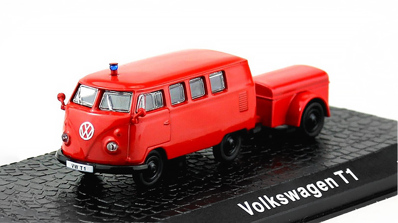 Volkswagen T1 Minibus Fire Engine 1962 1:72 - časopis s modelem 