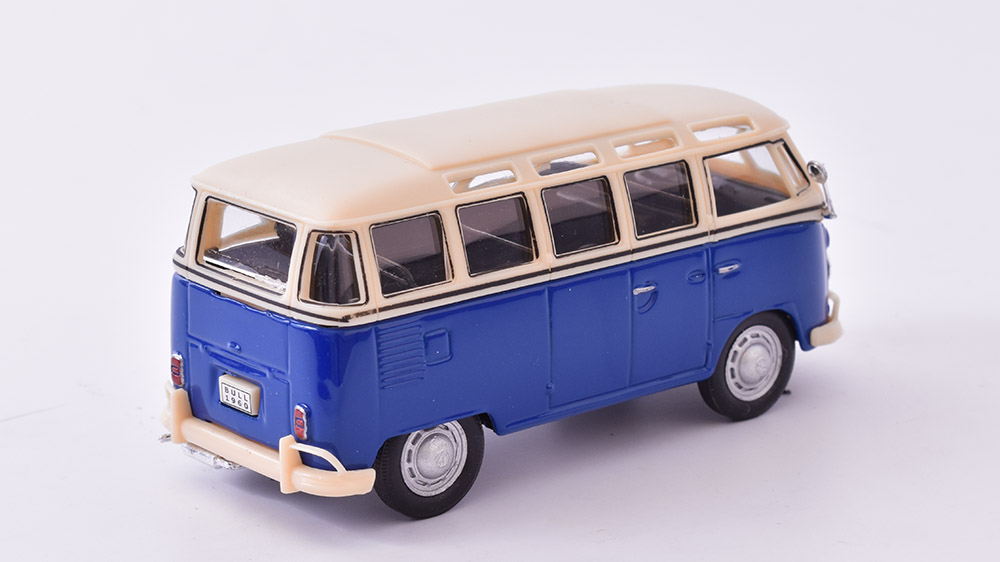 Volkswagen T1 Samba Minibus 1962 modrá 1:43 - Cararama