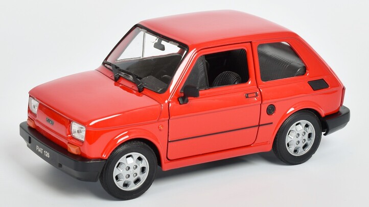 Fiat 126 červená 1:21 - Welly