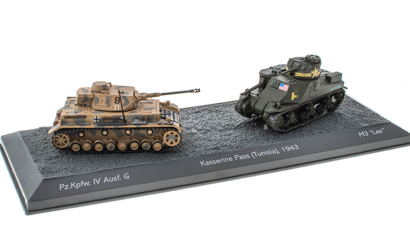 Sada Tanků: Kaserín 1943 Pz.Kpfw. IV Ausf. G - M3 Lee 1:72 časopis se sadou