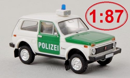 LADA NIVA VAZ-2121 Police 1:87 - Brekina časopis s modelem 