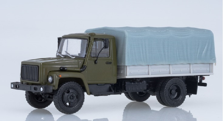 GAZ-3309 1:43 Naše náklaďáky #15 časopis s modelem 