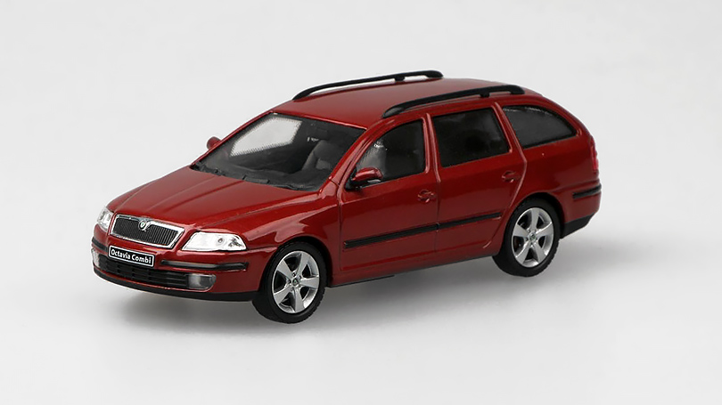 Škoda Octavia Combi 2004 Červená Flamenco Metalíza 1:43 - Abrex