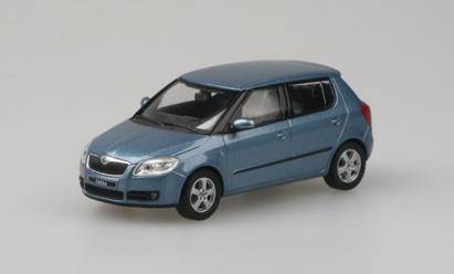 Škoda Fabia 2 Šedá Satin Metalíza 1:43 - Abrex 