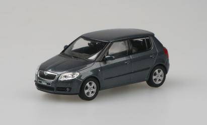 Škoda Fabia 2 tm. šedá 1:43 - Abrex