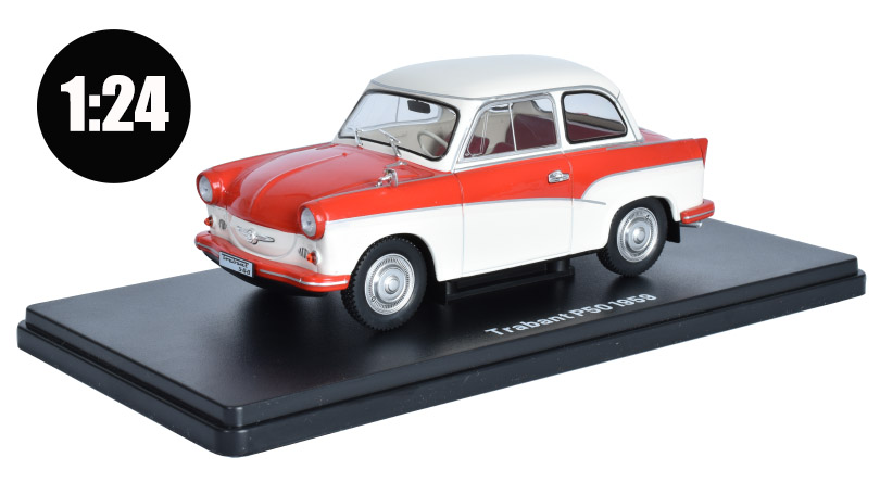 Trabant P50/500, 1957-1962 1:24 - Hachette časopis Samochody PRL #27 s modelem