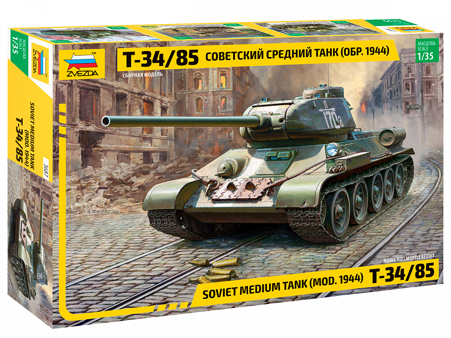 Tank T-34/85 1:35 Zvezda - stavebnice