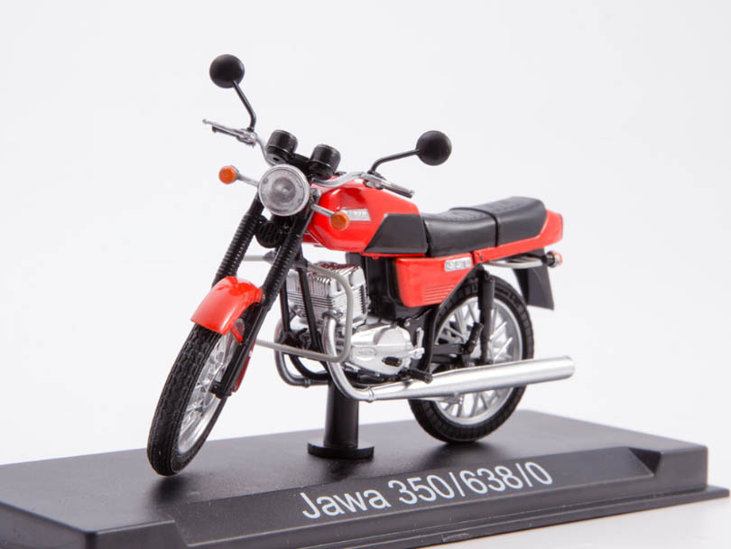 JAWA 350/638-0-00 motorka 1:24 - MODIMIO Naše Motocykly časopis s modelem #2