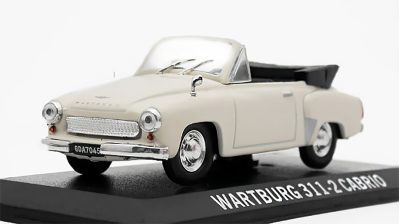 Wartburg 311-2 Cabrio 1:43 - Legendární Automobily #36 - časopis s modelem