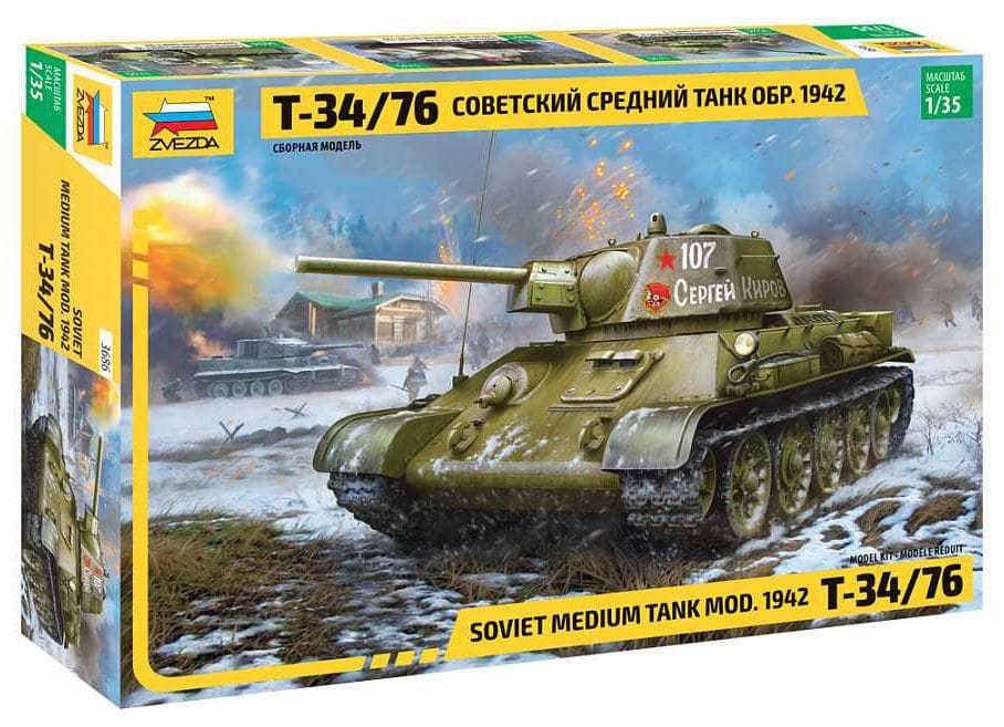 Tank T-34-76 UTZ Nut 1:35 Zvezda - stavebnice