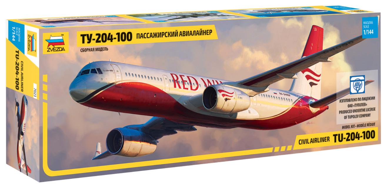 Letadlo TU-204-100 1:144 Zvezda - stavebnice