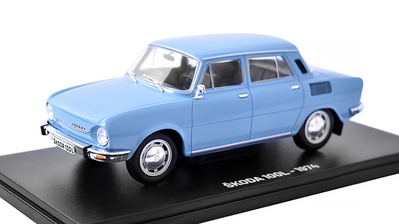 Škoda 100 L - 1974 1:24 - časopis Nezapomenutelné auta #1 s modelem