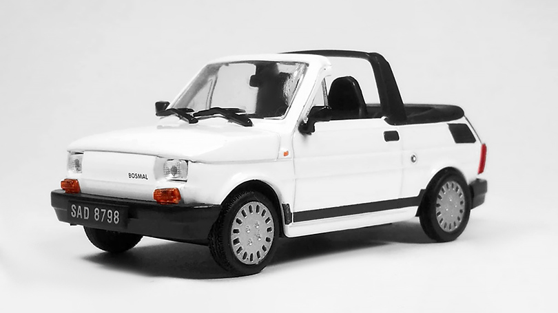 Fiat 126P Cabrio 1:43 - Kultovní auta PRL-u časopis s modelem #88