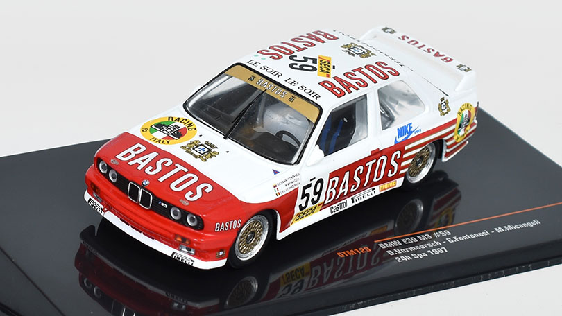 BMW M3 E30 No.59 Bastos WTCC 24 Spa 1987 1:43 - IXO Models