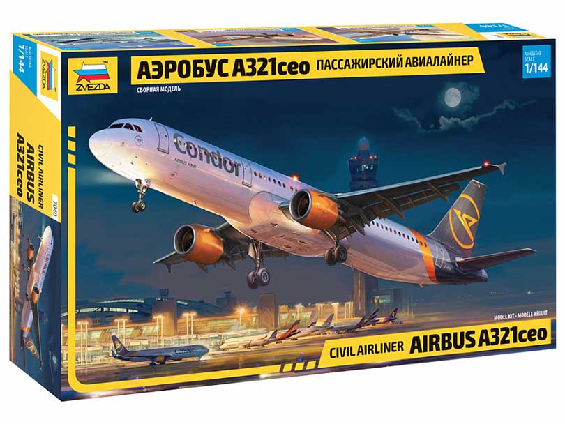 Letadlo Airbus A321ceo 1:144 Zvezda - stavebnice