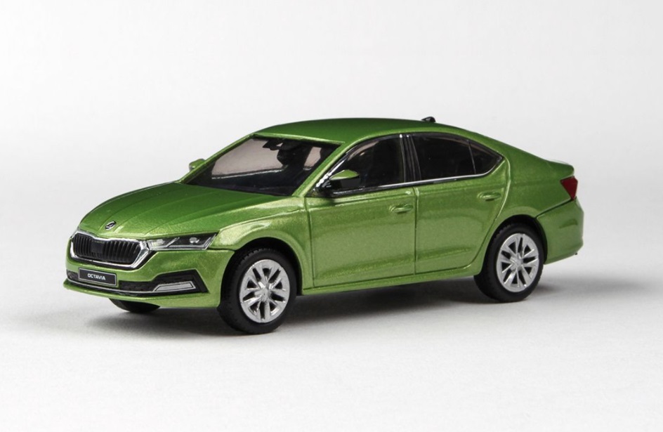 Škoda Octavia IV 2020 Zelená Májová Metalíza 1:43 - ABREX