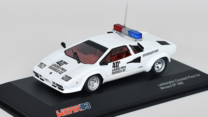 Lamborghini Countach 5000S Pace Car Monaco GP 1982 1:43 - WERK83