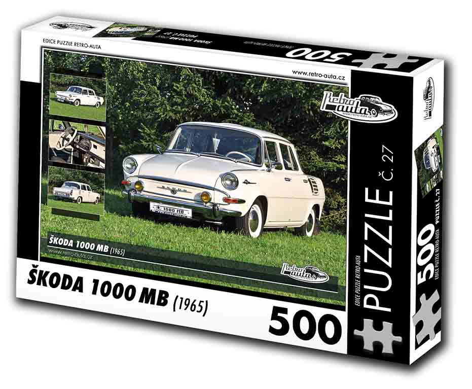 Puzzle č. 27 - Škoda 1000 MB 1965 - 500 dílků