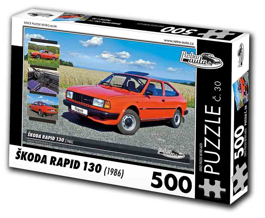 Puzzle č. 30 - Škoda Rapid 130 1986 - 500 dílků