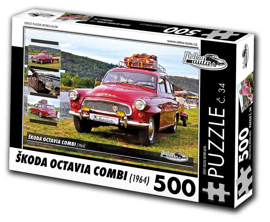 Puzzle č. 34 - Škoda Octavia Combi 1964 - 500 dílků