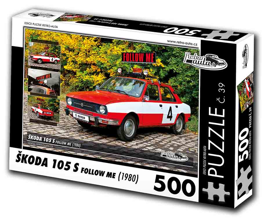 Puzzle č. 39 - Škoda 105 S Follow me 1980 - 500 dílků