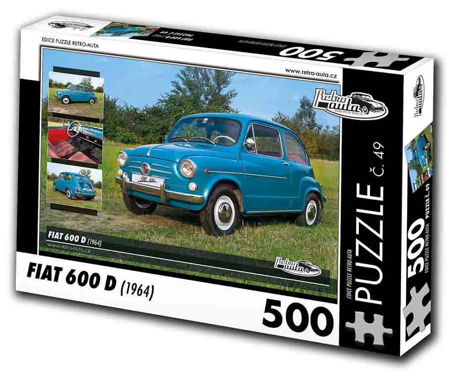 Puzzle č. 49 - Fiat 600 D 1964 - 500 dílků