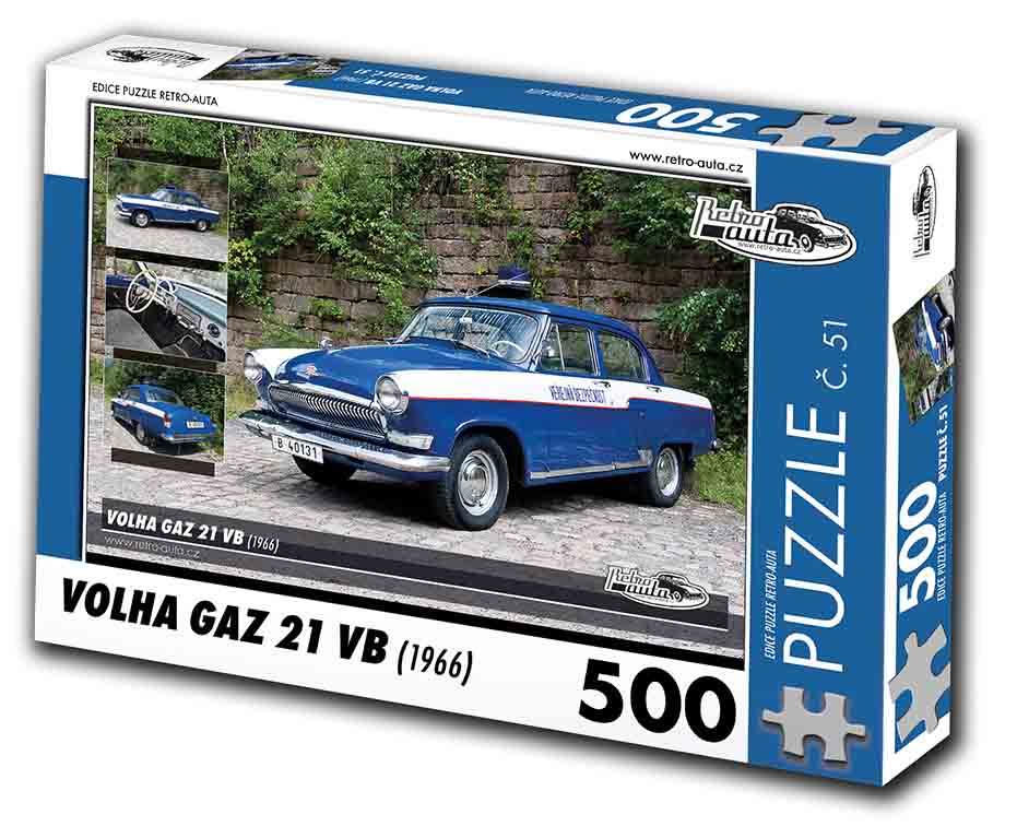 Puzzle č. 51 - Volha GAZ 21 VB 1966 - 500 dílků