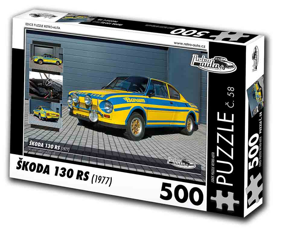 Puzzle č. 58 - Škoda 130 RS 1977 - 500 dílků