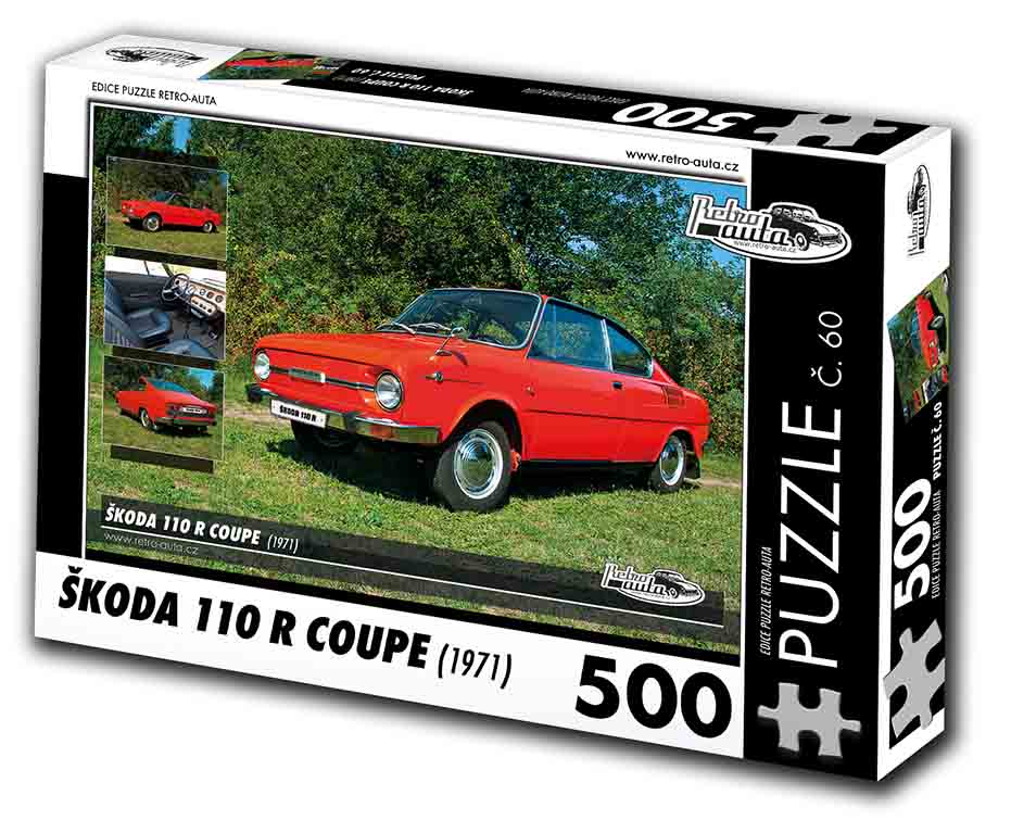 Puzzle č. 60 - Škoda 110 R Coupe 1971 - 500 dílků