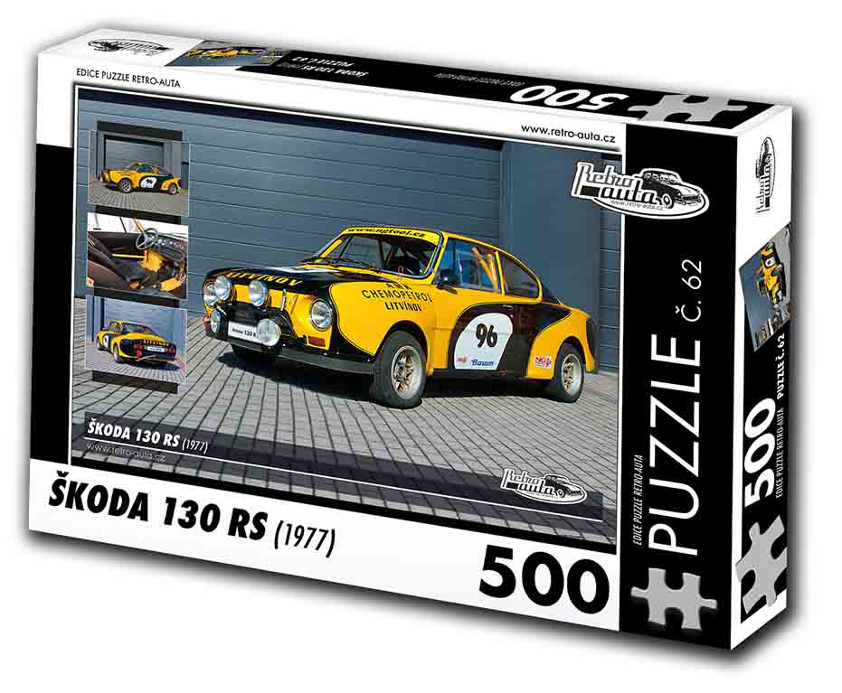 Puzzle č. 62 - Škoda 130 RS 1977 - 500 dílků