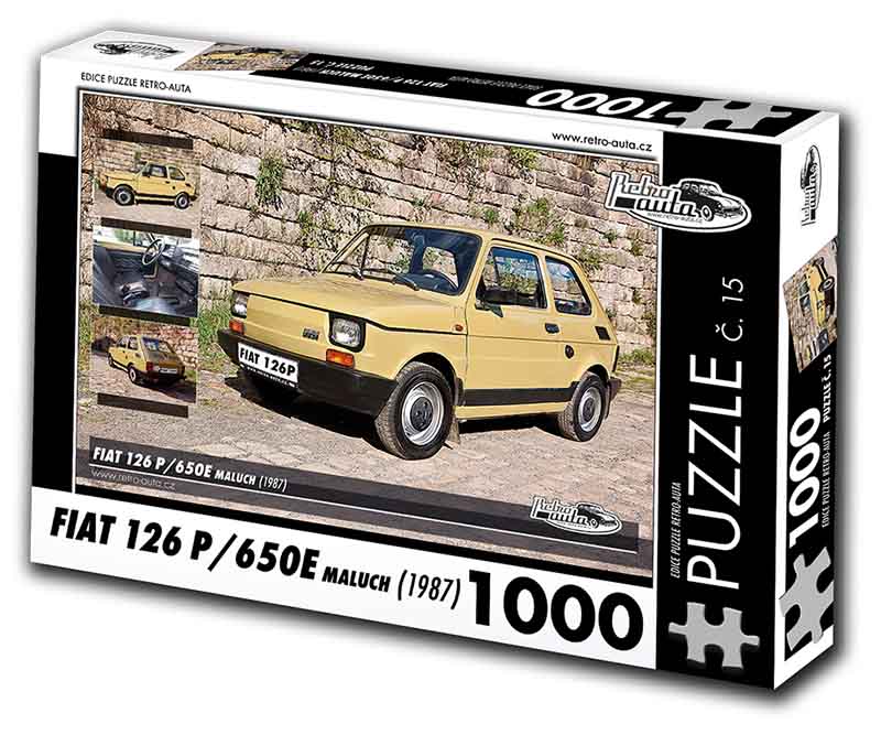 Puzzle č. 15 - Fiat 126 P/650E maluch 1987 - 1000 dílků