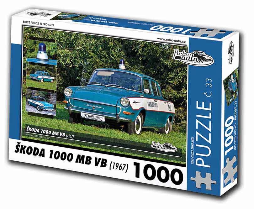 Puzzle č. 33 - Škoda 1000 MB VB 1967 - 1000 dílků