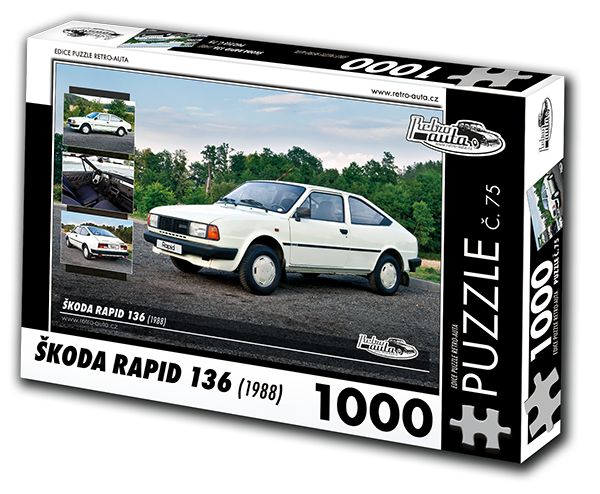 Puzzle č. 75 - Škoda Rapid 136 1989 - 1000 dílků