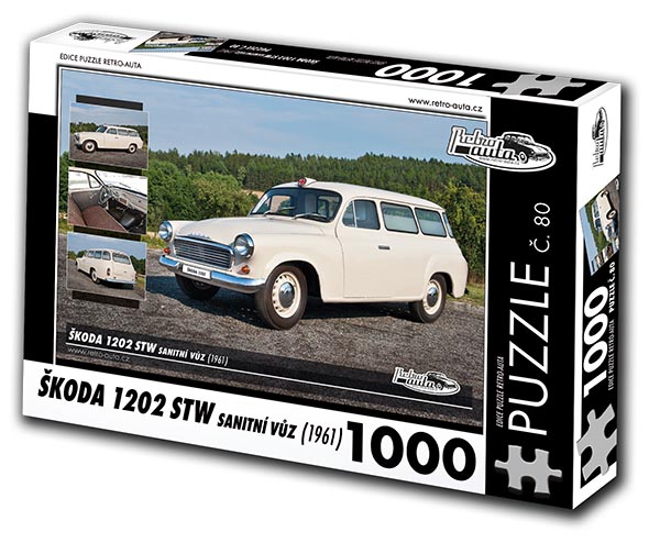 Puzzle č. 80 - Škoda 1202 STW Sanitní vůz 1961 - 1000 dílků