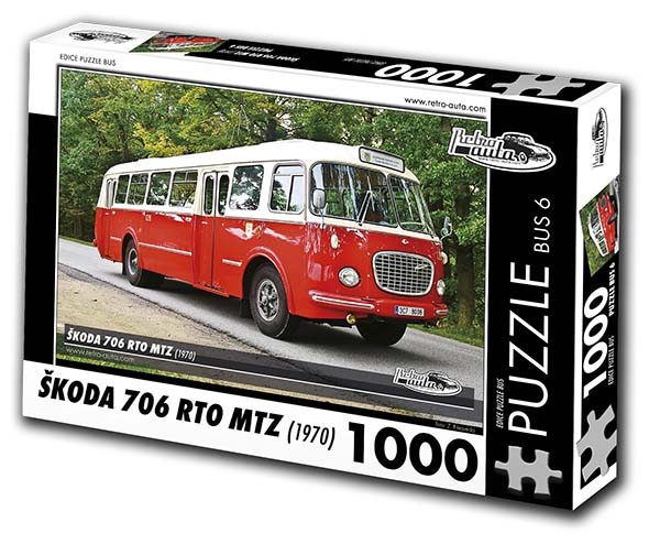 Puzzle bus č. 6 - Škoda 706 RTO MTZ 1970 - 1000 dílků