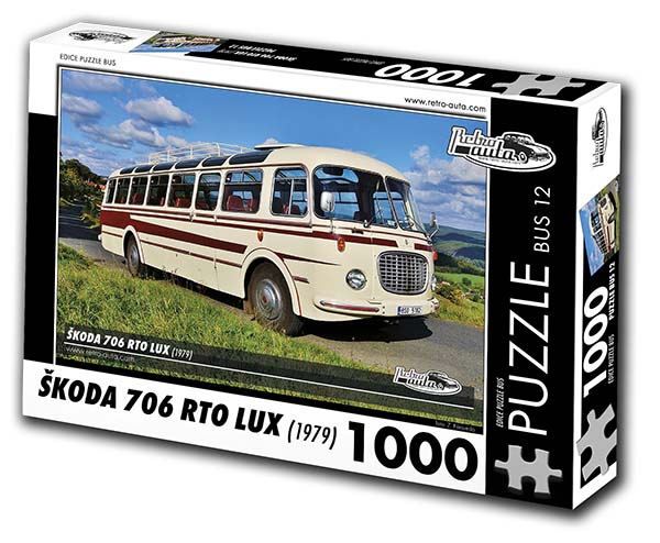 Puzzle bus č. 12 - Škoda 706 RTO LUX 1979 - 1000 dílků