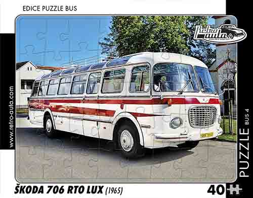 Puzzle bus č. 4 - Škoda 706 RTO LUX 1965 - 40 dílků