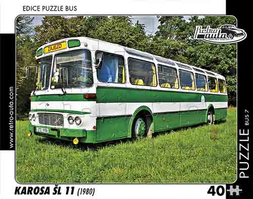 Puzzle bus č. 7 - Karosa ŠL 11 1980 - 40 dílků