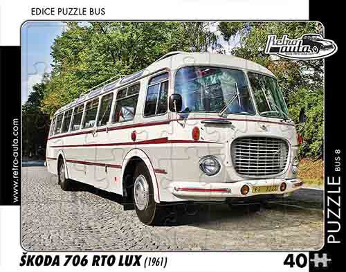 Puzzle bus č. 8 - Škoda 706 RTO LUX 1961 - 40 dílků