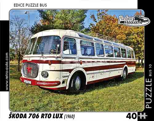 Puzzle bus č. 10 - Škoda 706 RTO LUX 1960 - 40 dílků