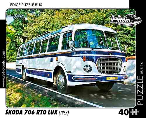 Puzzle bus č. 16 - Škoda 706 RTO LUX 1967 - 40 dílků