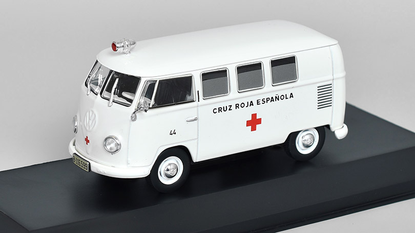 Volkswagen T1 Cruz Roja Espanola 1956 1:43 - časopis AutoModels s modelem 