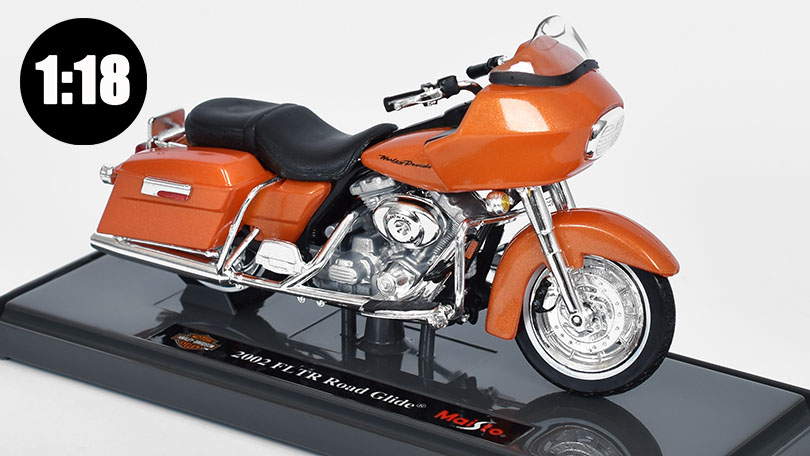 Harley-Davidson FLTR Road Glide 2002 oranžová 1:18 - Maisto